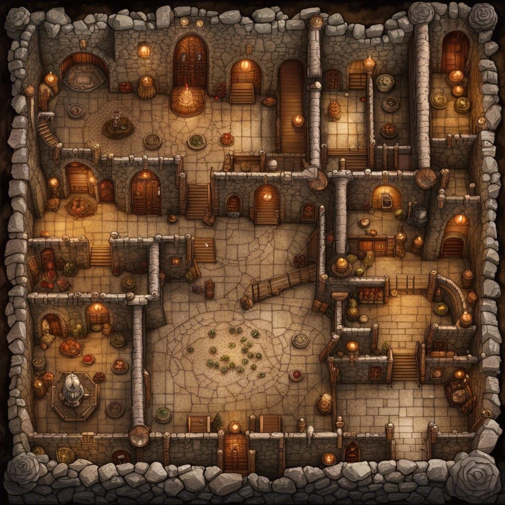 D&D Dungeon Map by Mike Schley