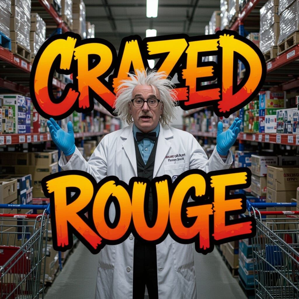 Mad Scientist Sam's Club Employee in Graffiti Style