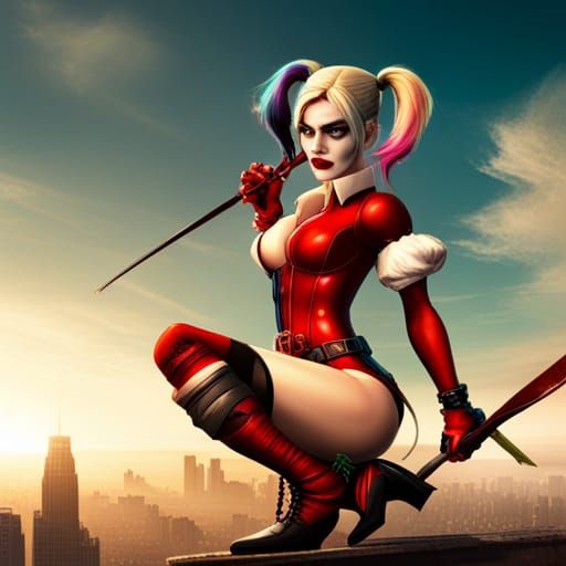 Harley Quinn Dark Fantasy Concept Art in 8K