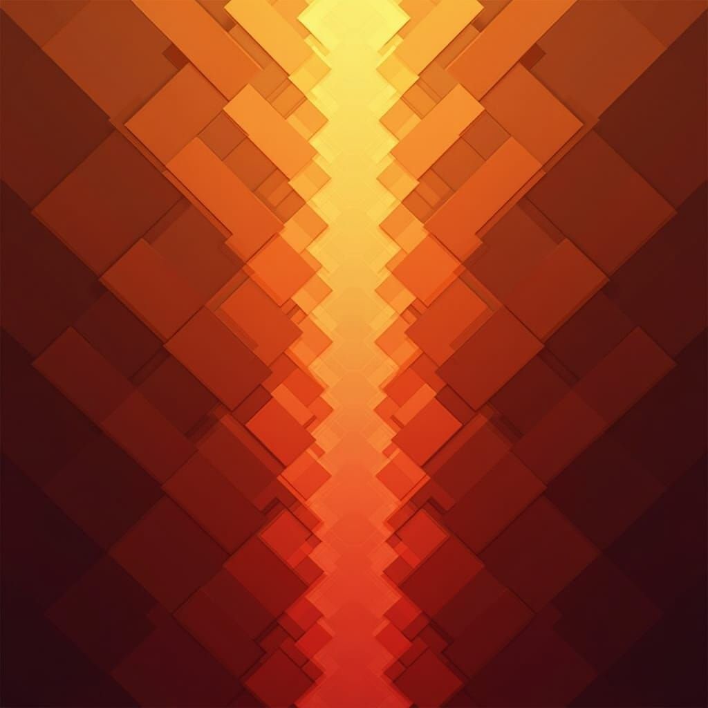 Mesmerizing Zig-Zag Pattern in Warm, Flat Colors