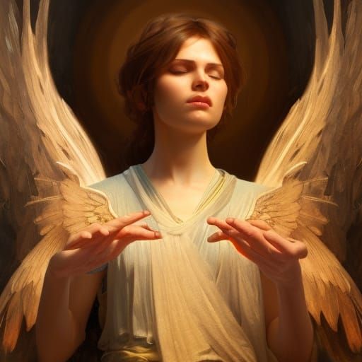 Angel of the Annunciation: Hyperdetailed Artstation Portrait