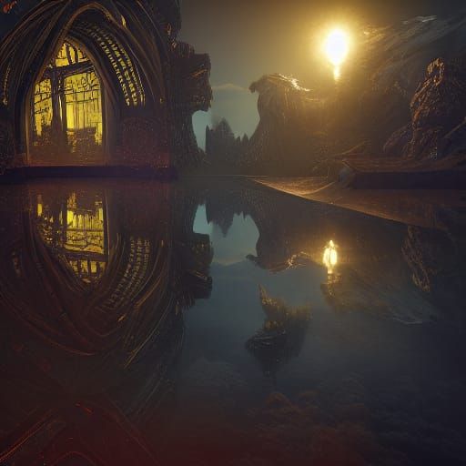 Fantastical Reflection Art with Dynamic Lighting