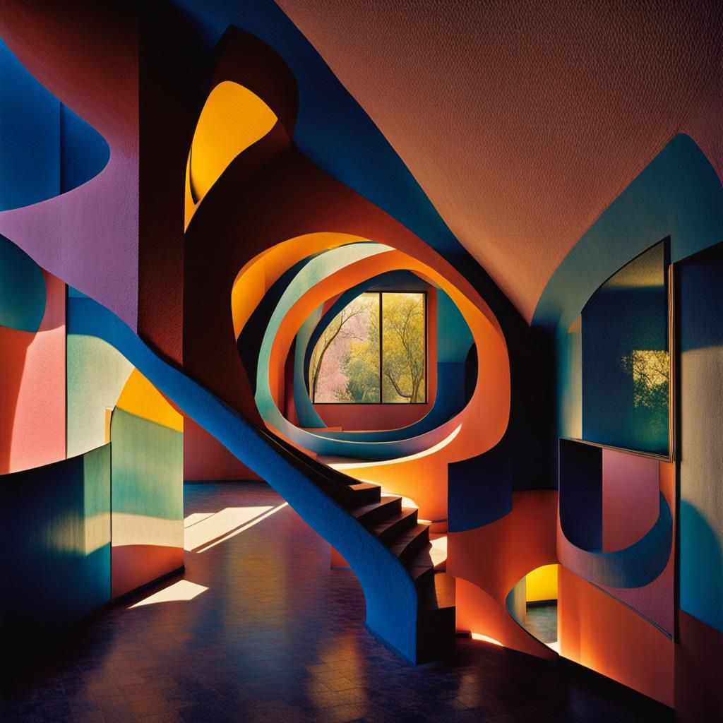 Luis Barragan Inspired Interior with Glass Walls