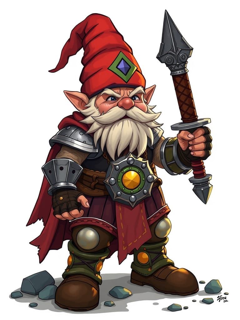 Gnome Iron Man Ready for D&D Adventure