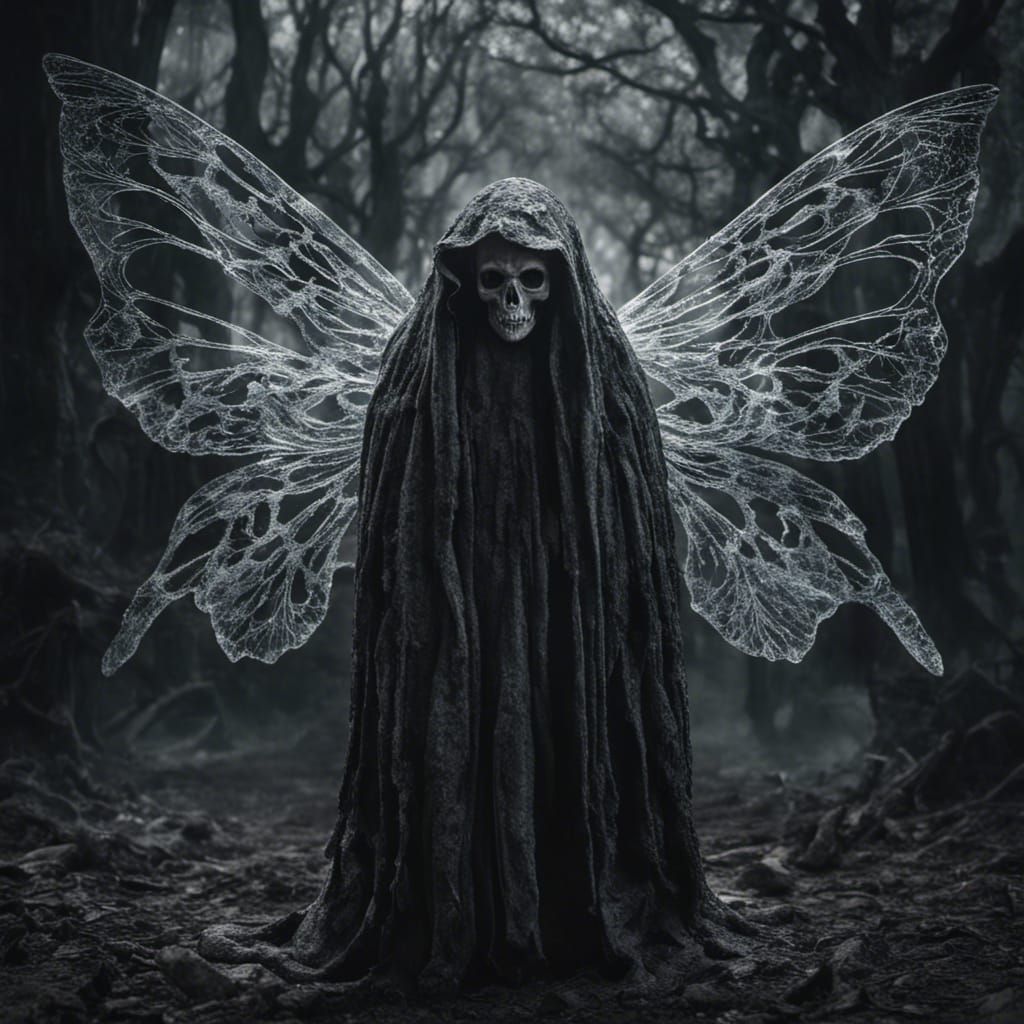 Glass Santa Muerte with Neon Cracks