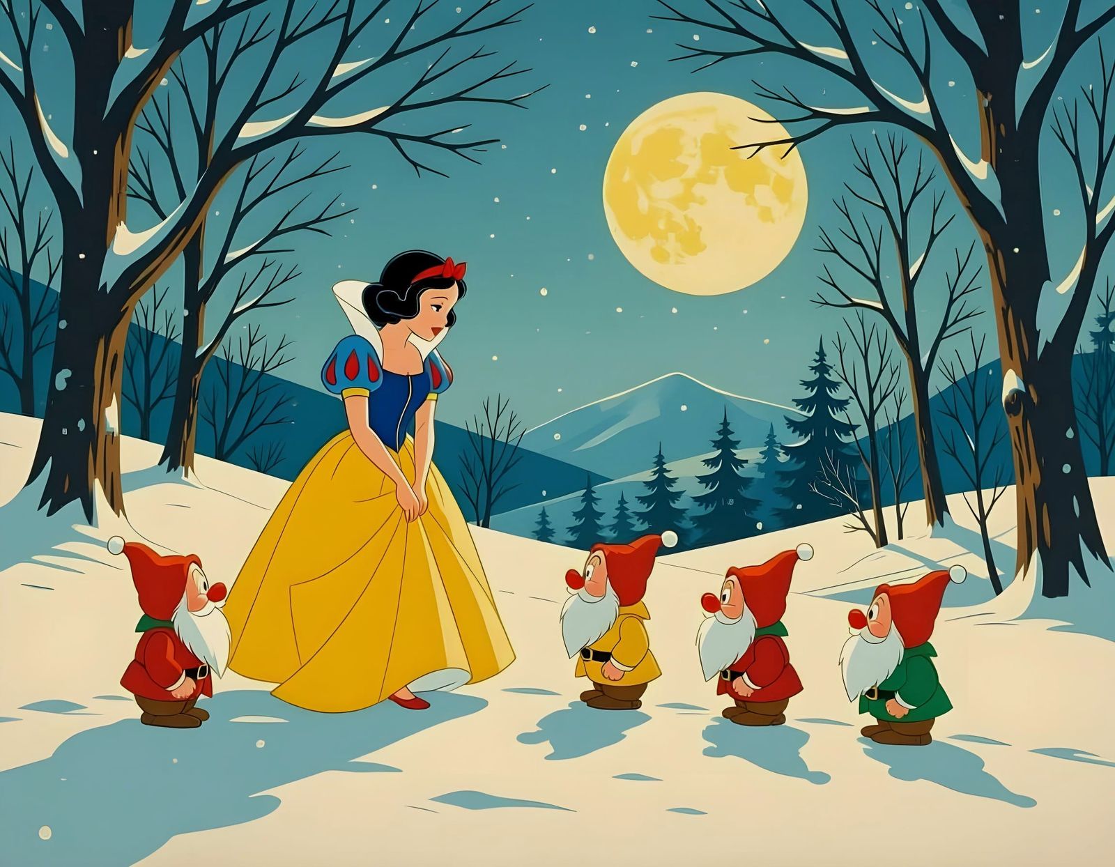 Dark Surreal Snow White Masterpiece in Photorealistic Style