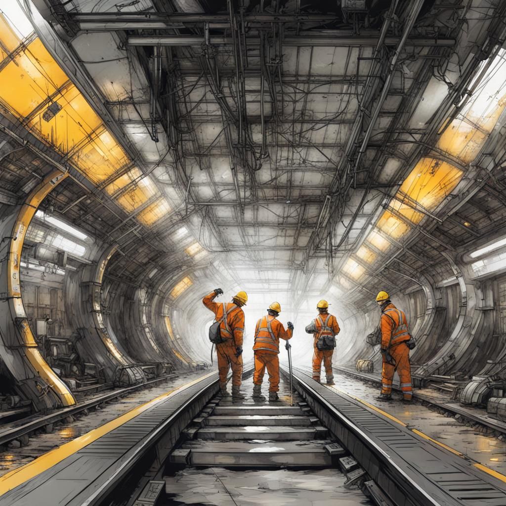 Futuristic Underground Metro Station Concept Art