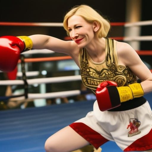 Cate Blanchett: Muay Thai Fighter in Gold