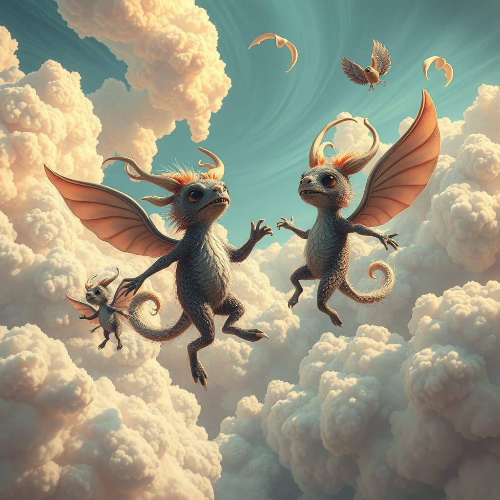 Dancing Flapdoodles in Airbrush Ultra 3D Style