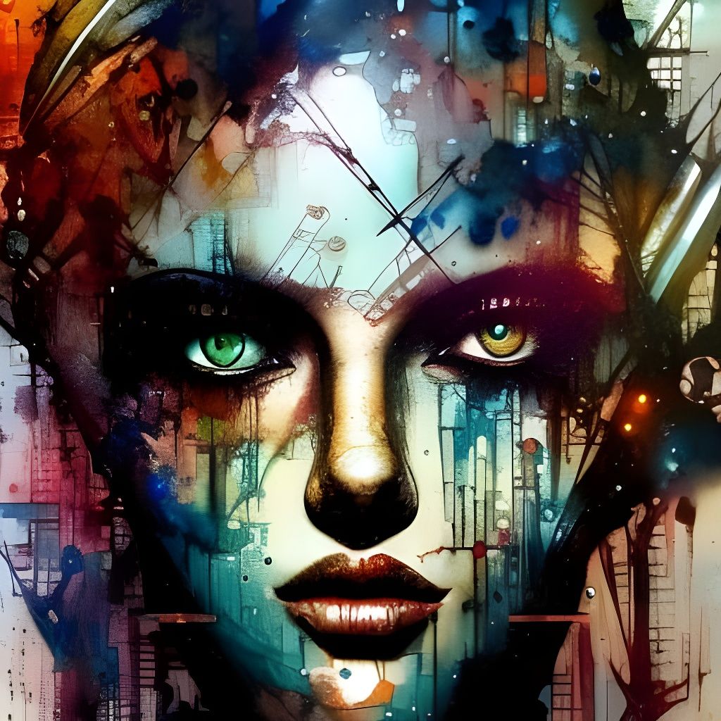 Iridescent Metallic Watercolors: Dark Fantasy Art