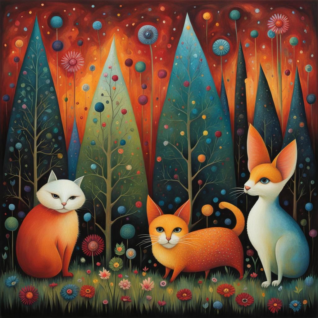 Pop Surrealism Fusion Inspired by Contemporary Artists