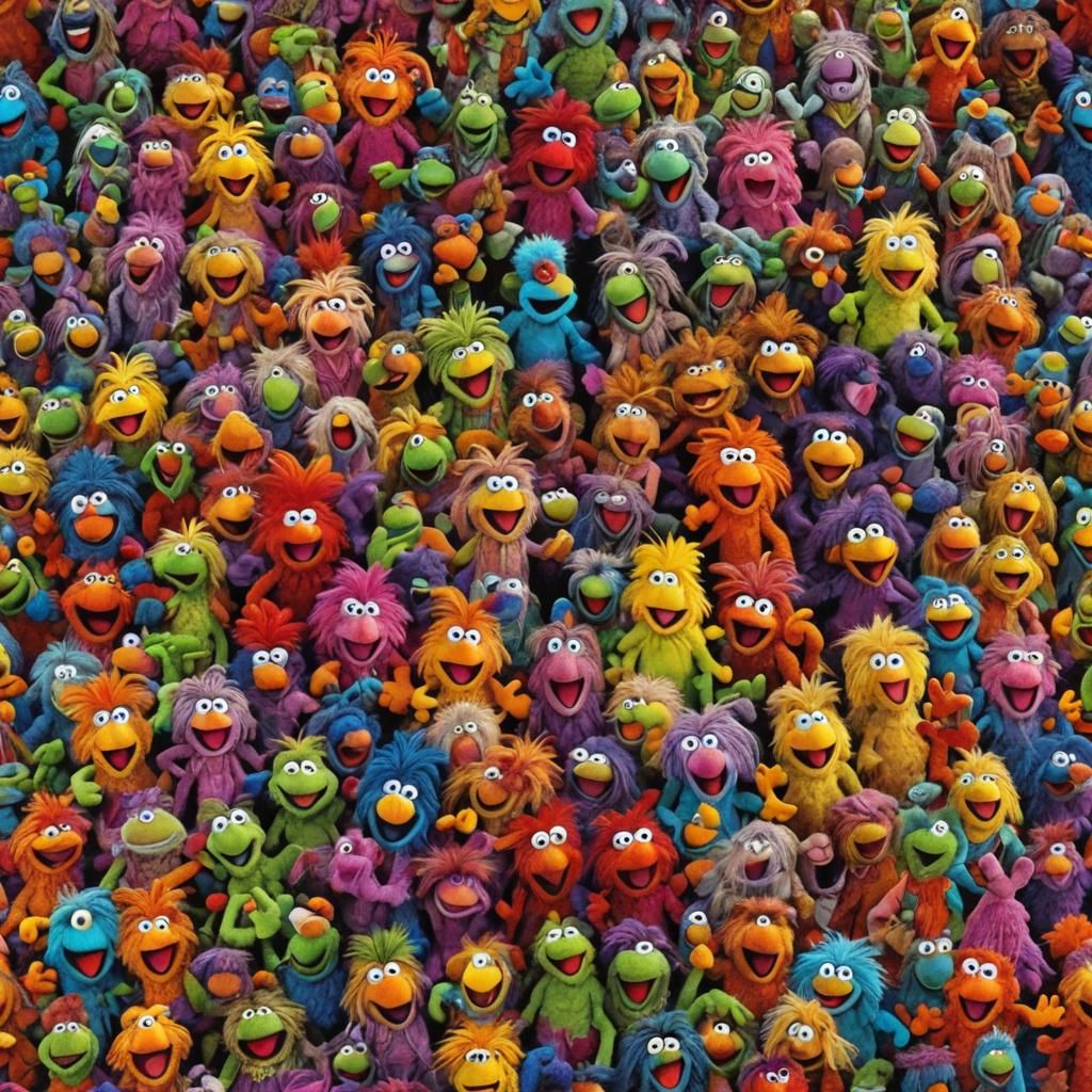 Colorful Fraggle Rock Fraggles Pyramid