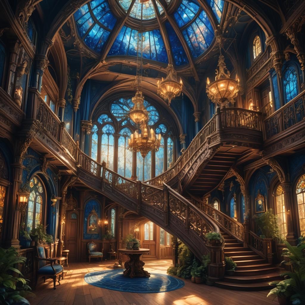 Mystical Forest Home with Ornate Details