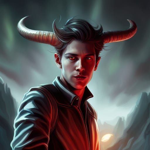 Sci-Fi Horror Demon Boy, Hyperdetailed Dark Fantasy