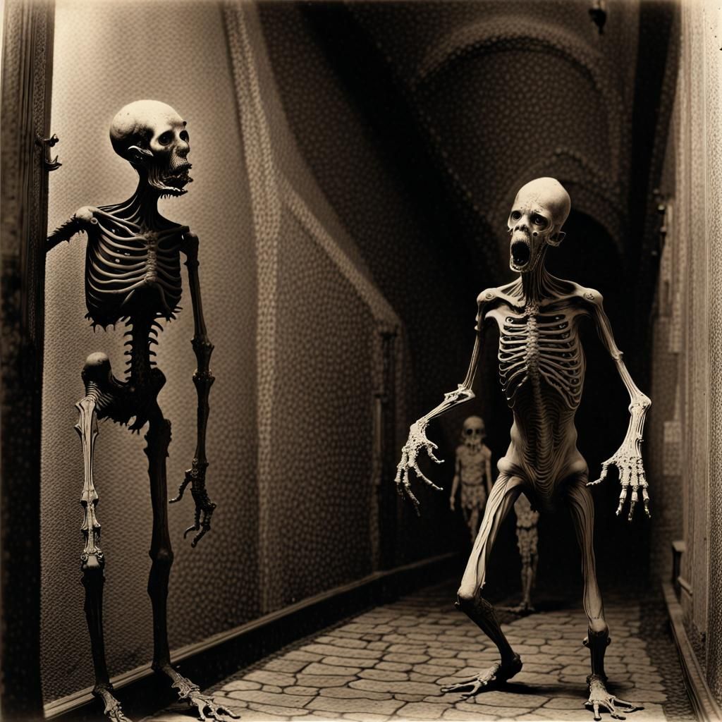 Nightmarish Sepia Photograph in Style of Doré