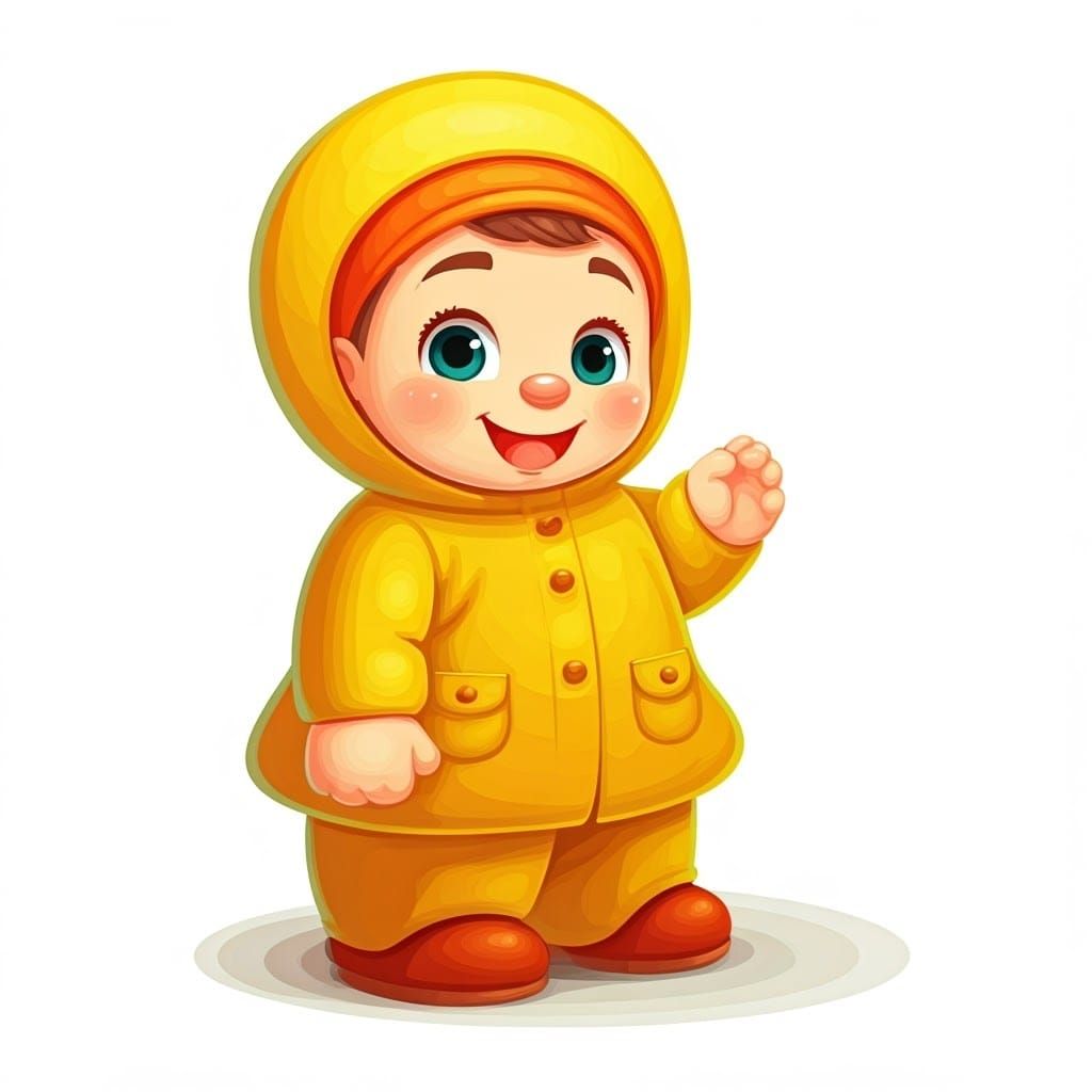 Cheerful Boy in Traditional Russian Costume