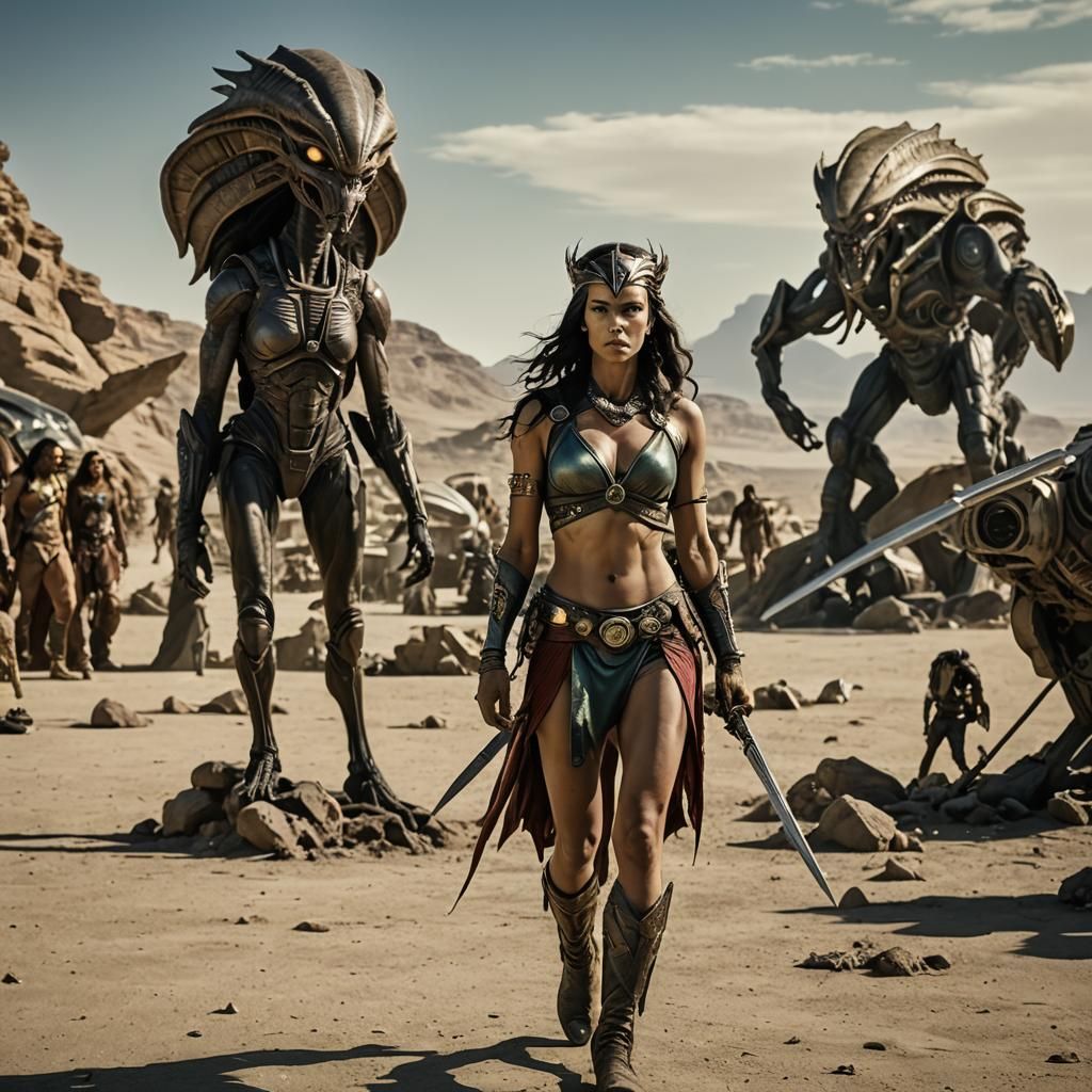 Bikini Princess on Alien Planet Movie Set