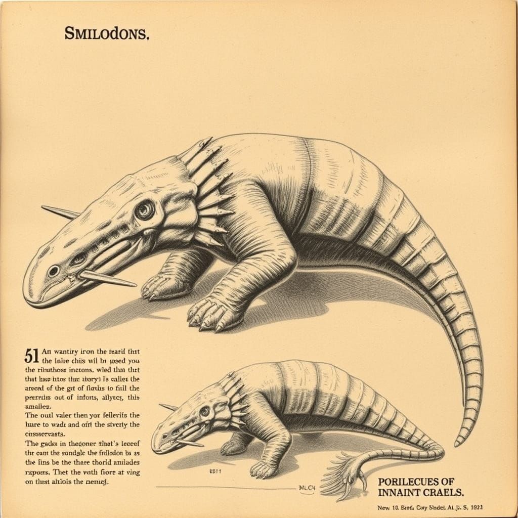 Document About Smilodons: An AI Generated Image