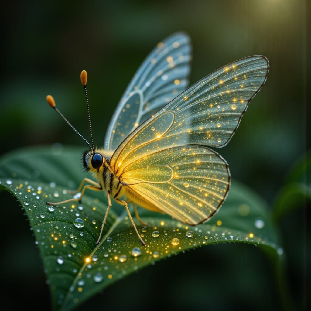 Mystical Stardust Butterfly in Macro Photography
