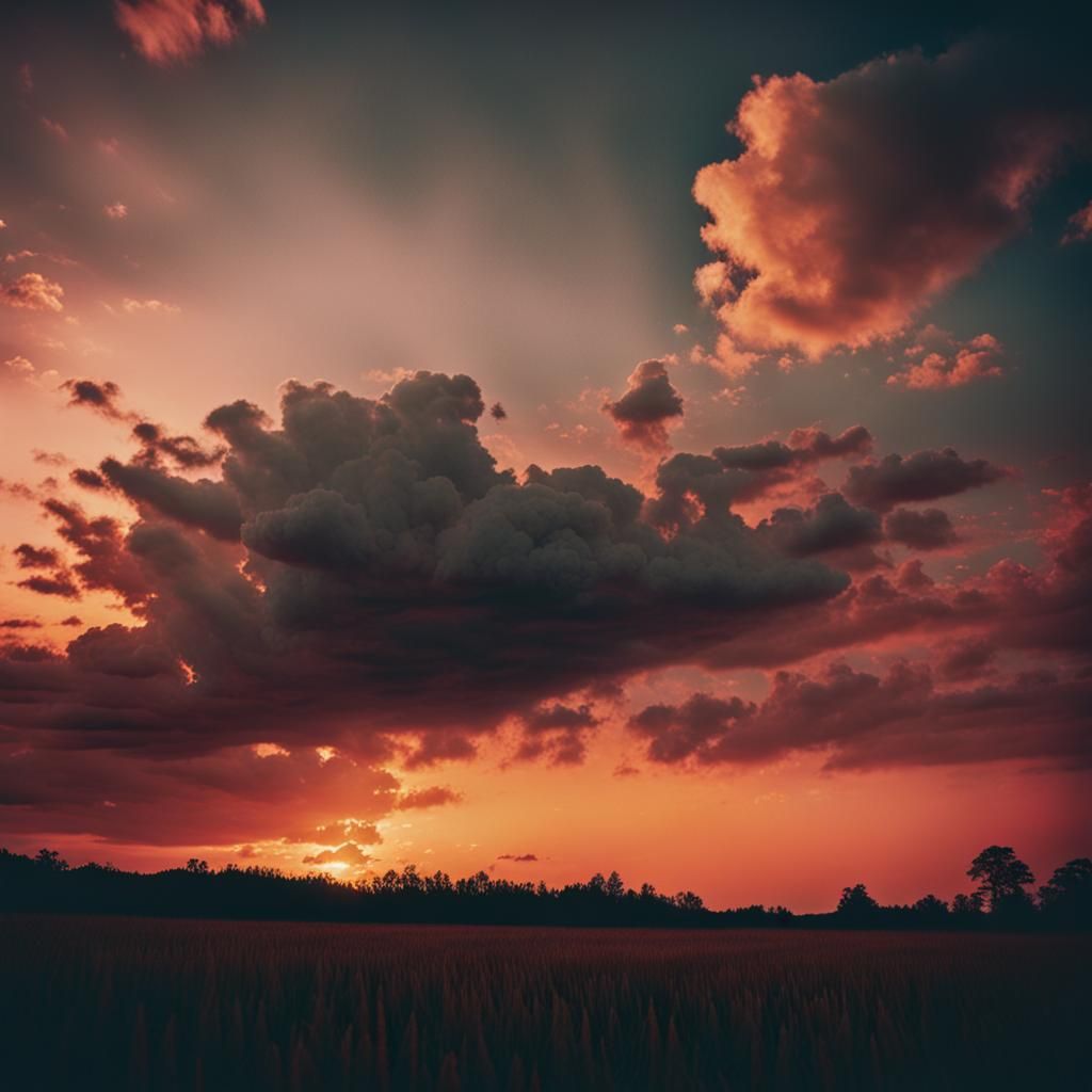 Dramatic Sunset Sky in Cinematic Style