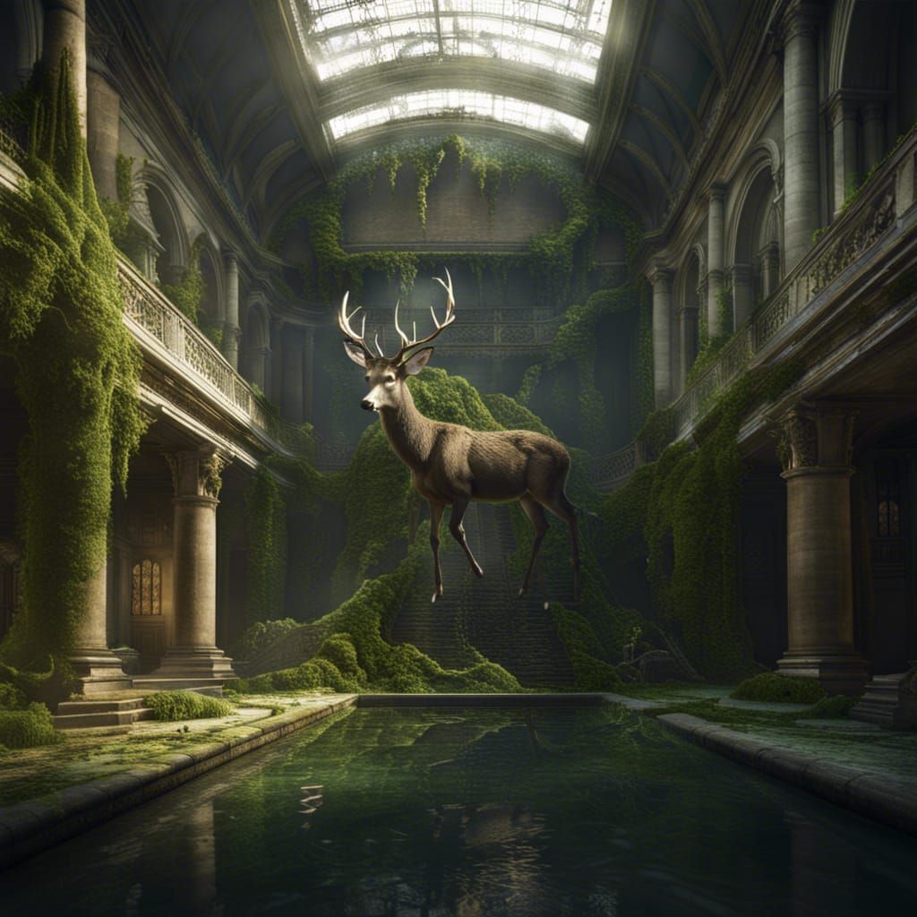 Louvre Ruins: Dark Fantasy Concept Art