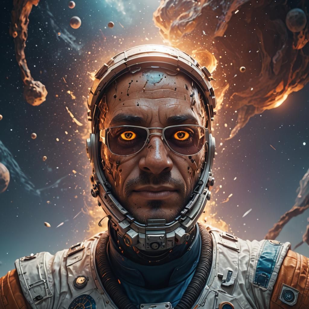 Astronaut in Detailed Matte Painting Style