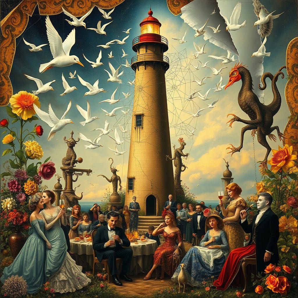 Surreal Garden Party at the Lighthouse