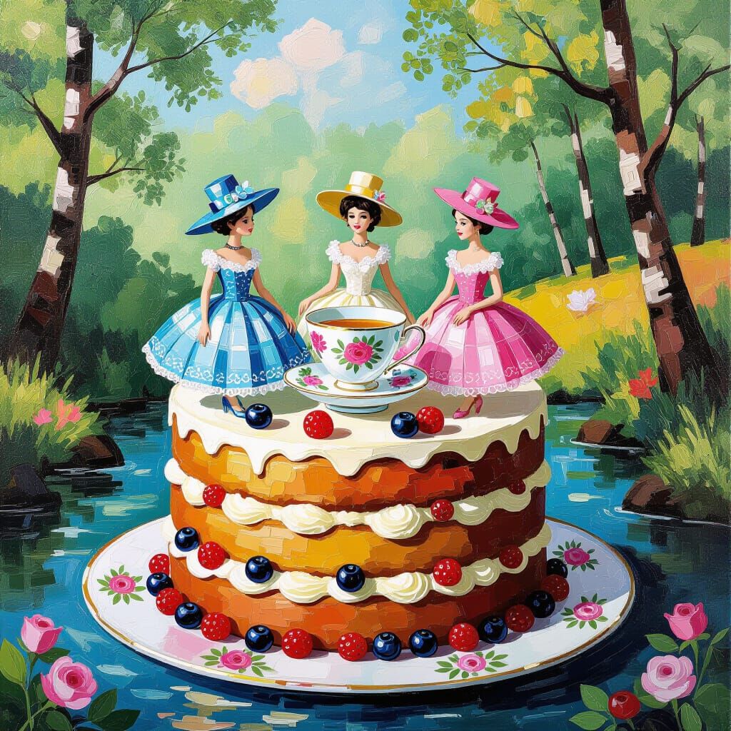 Teacup Fashionistas on a Tea Creek Catwalk