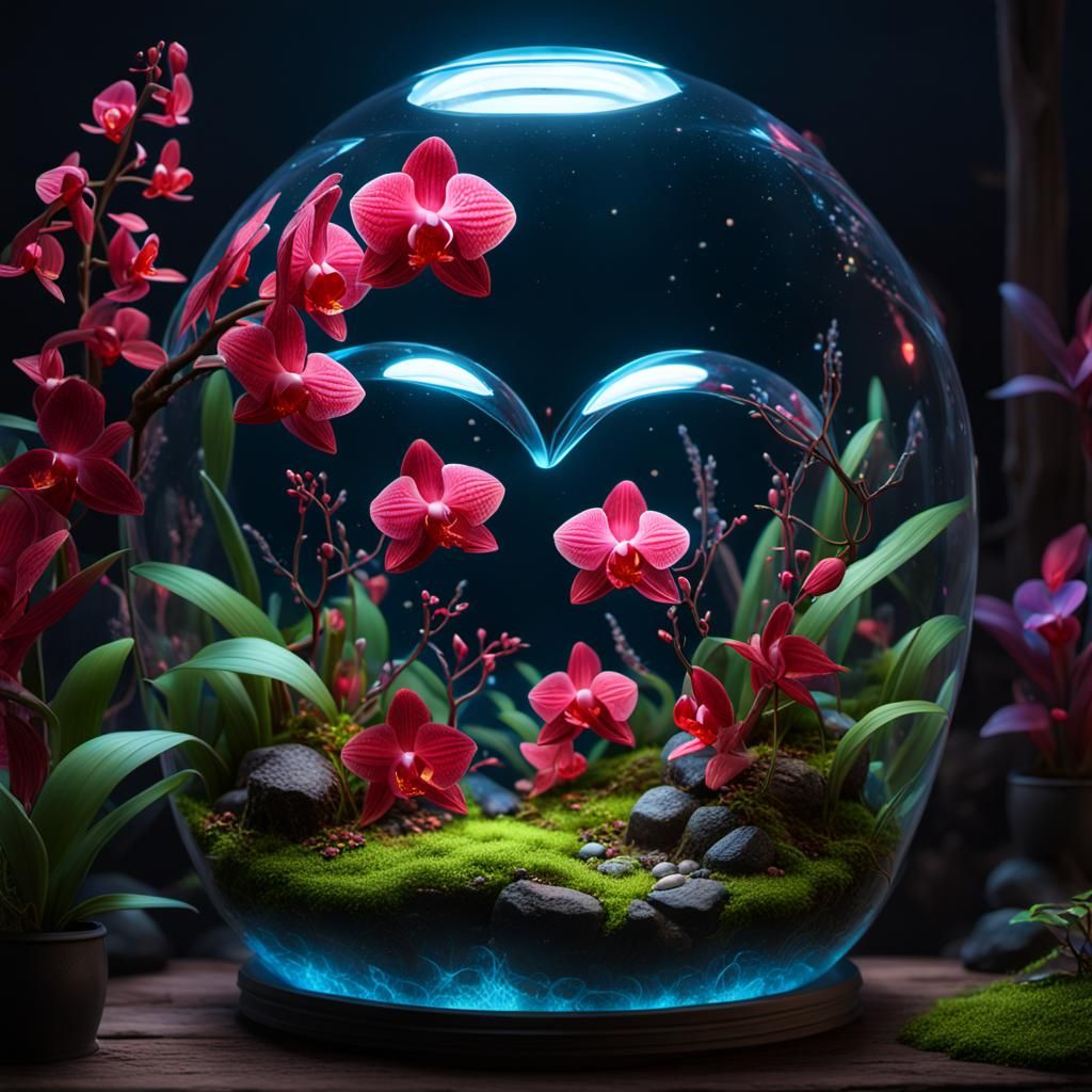 Bioluminescent Terrarium: Miniature Fairy Heart World