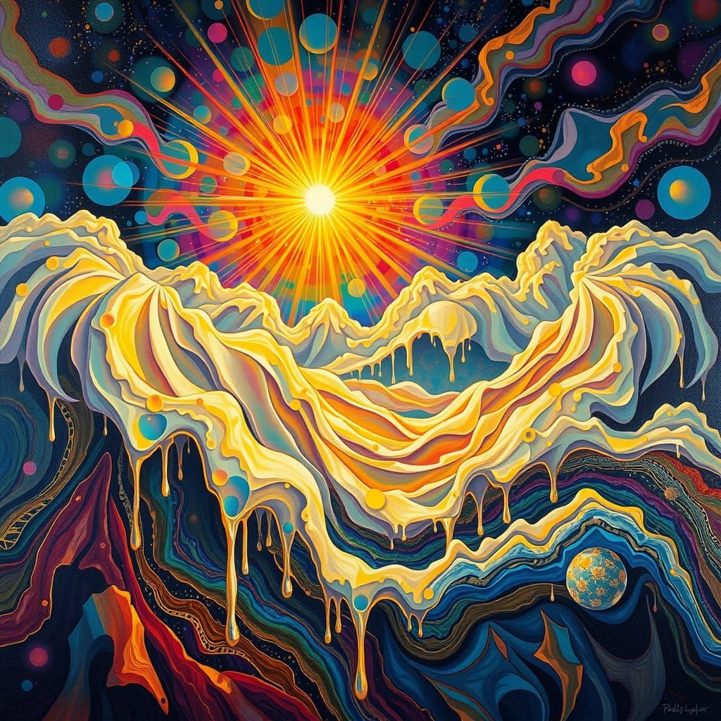 Oozing Art: Hyperrealistic Expressionist Oil Painting