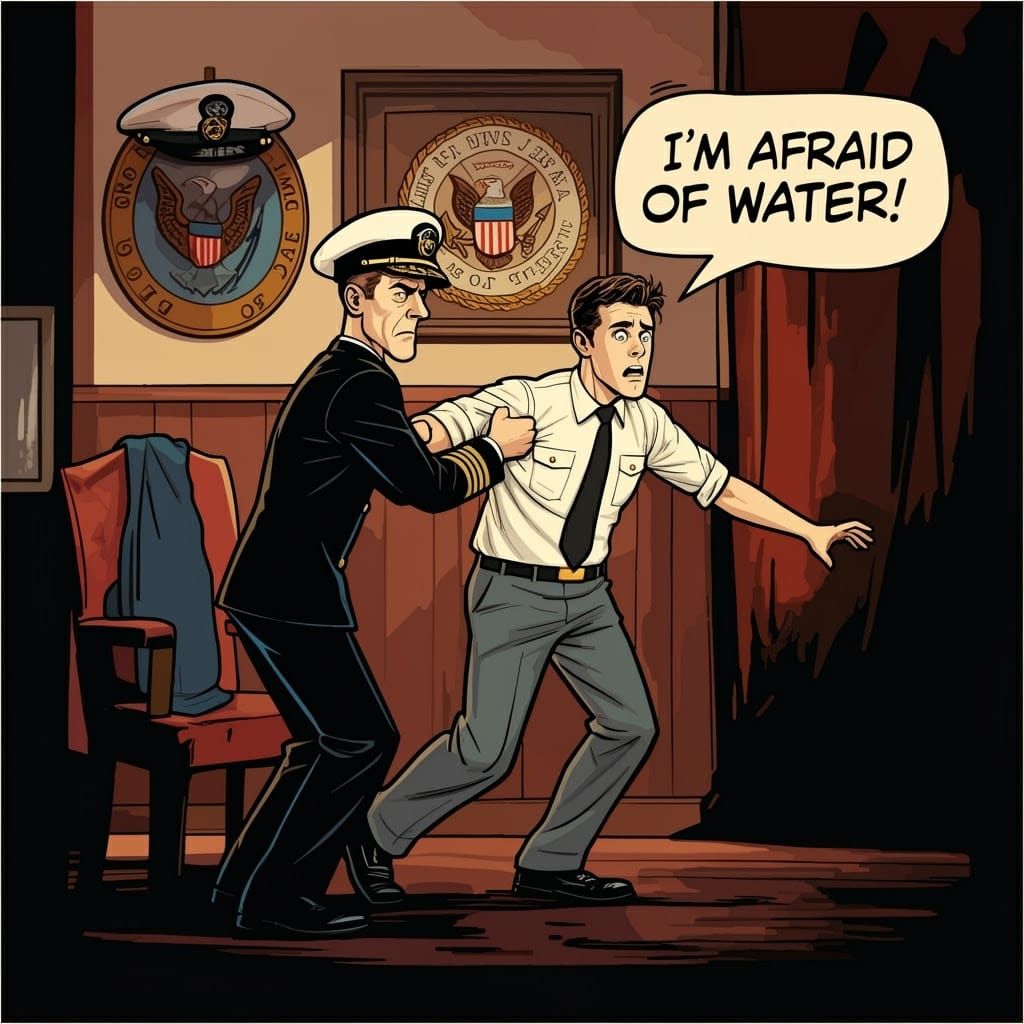 Young Man Reluctantly Joins the Navy in a Humorous Comic Str...