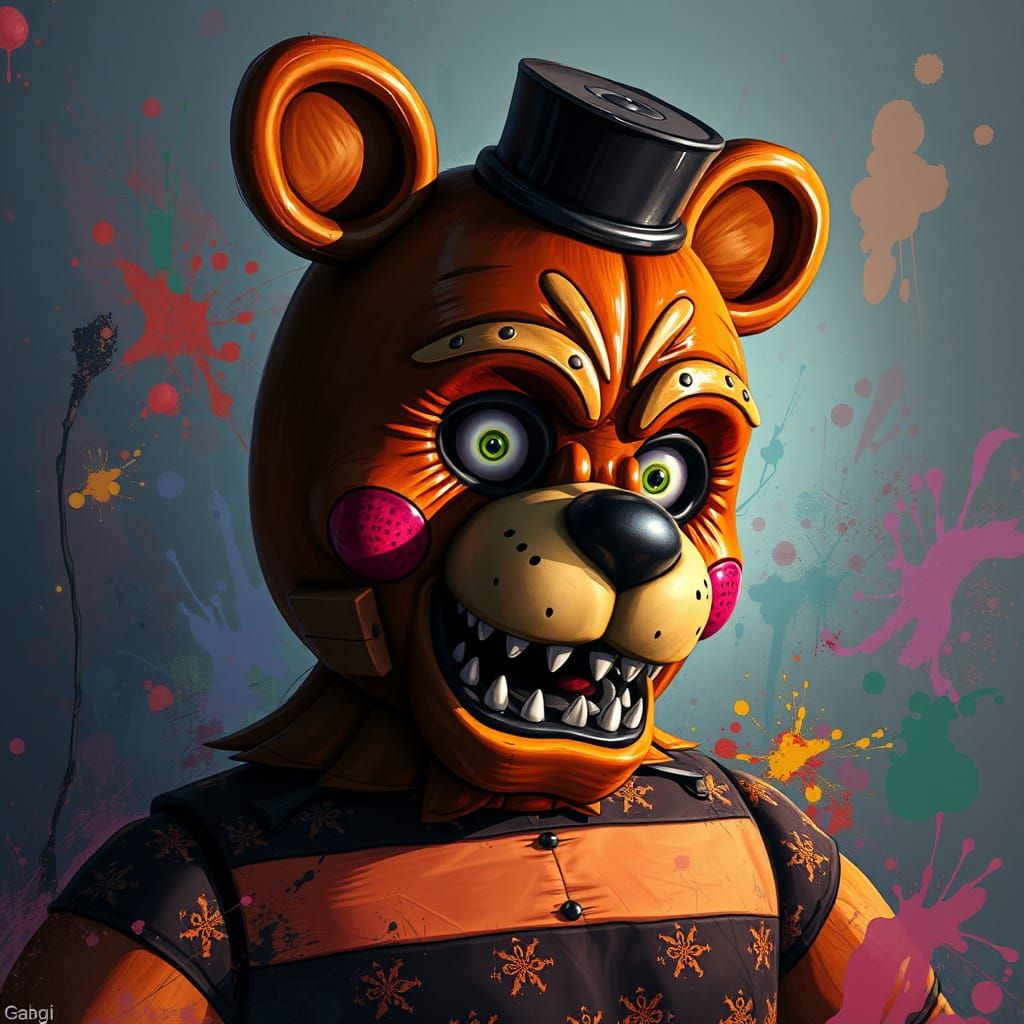 Freddy Fazbear Hyperrealistic Horror Concept Art