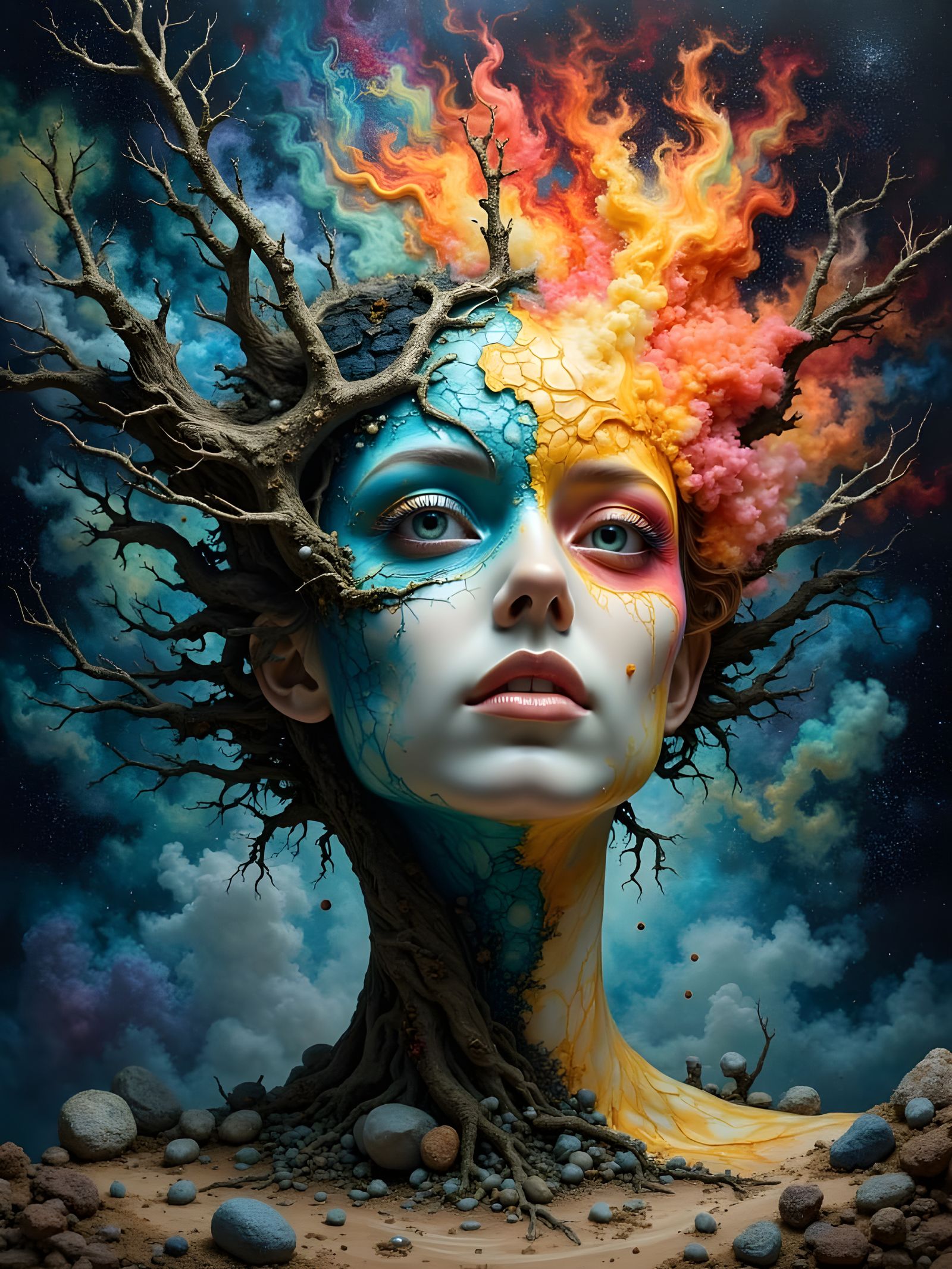 Tormented Dreamscape in Hyperkraximalismus Style