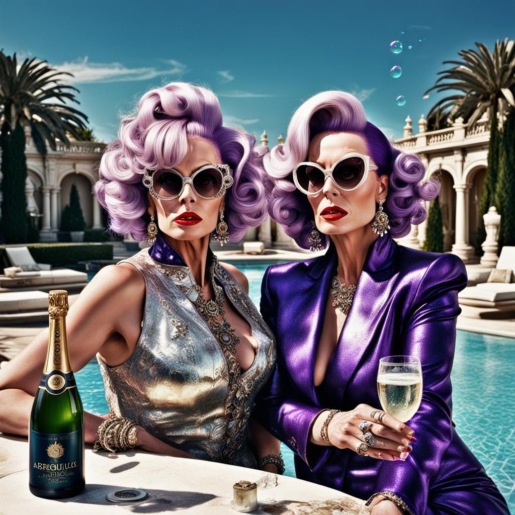 The Bovary Sisters at the Poolside