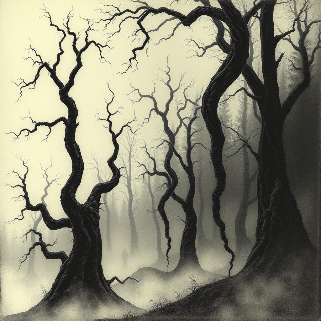 Haunted Forest in Dark Fantasy Style