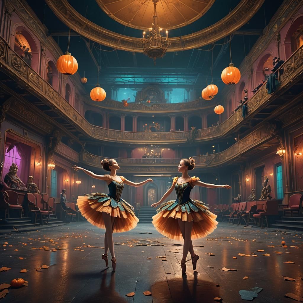 Haunted Theater: Ballerinas Dance in the Moonlight
