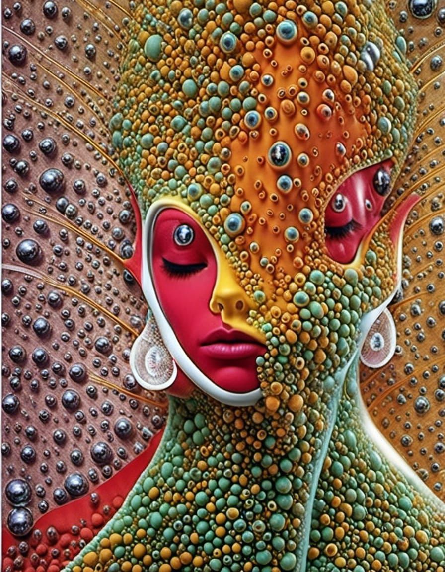 Surreal Alien Life: Exquisite Biological Portrait