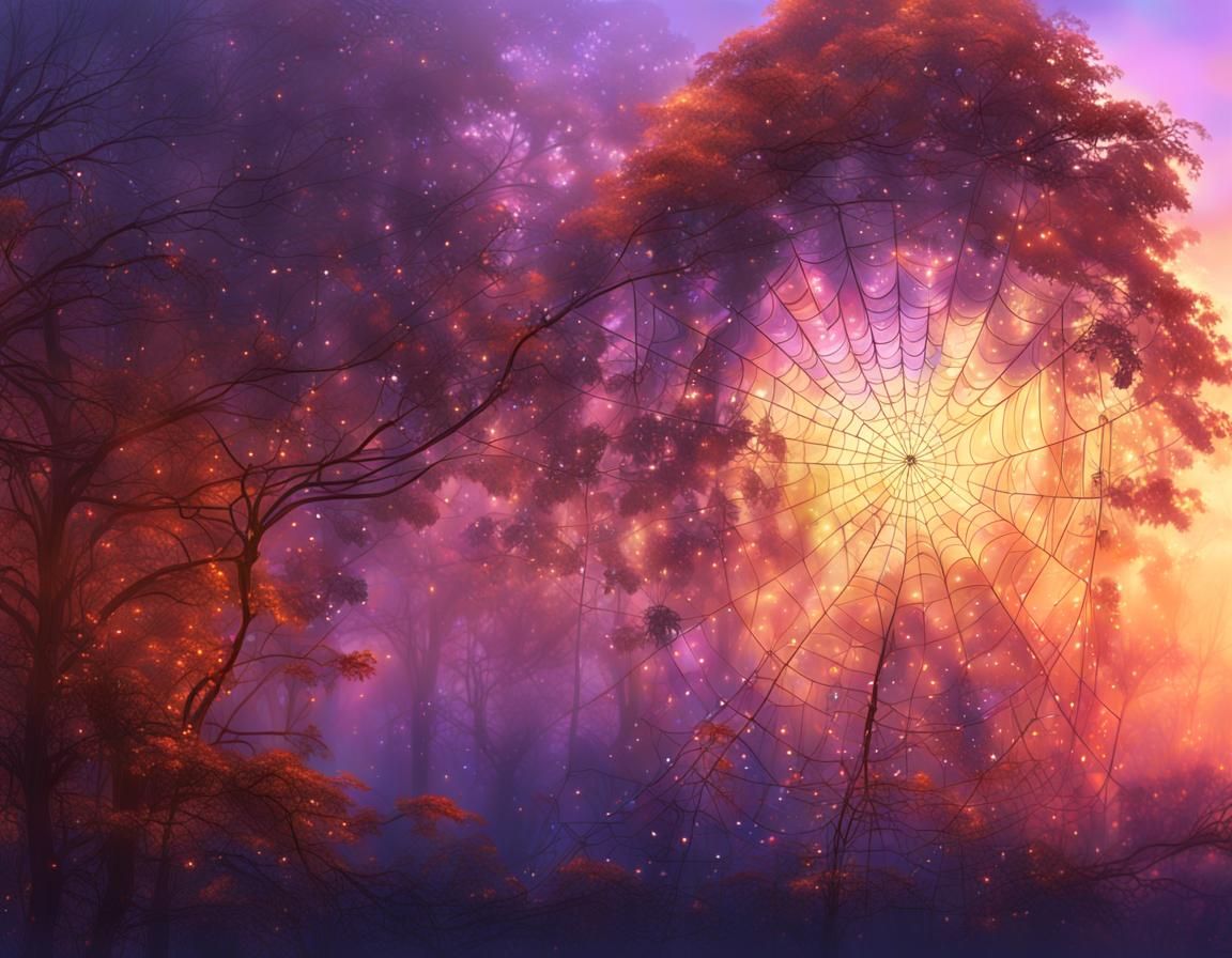 Lush Forest at Sunset: Digital Matte Painting