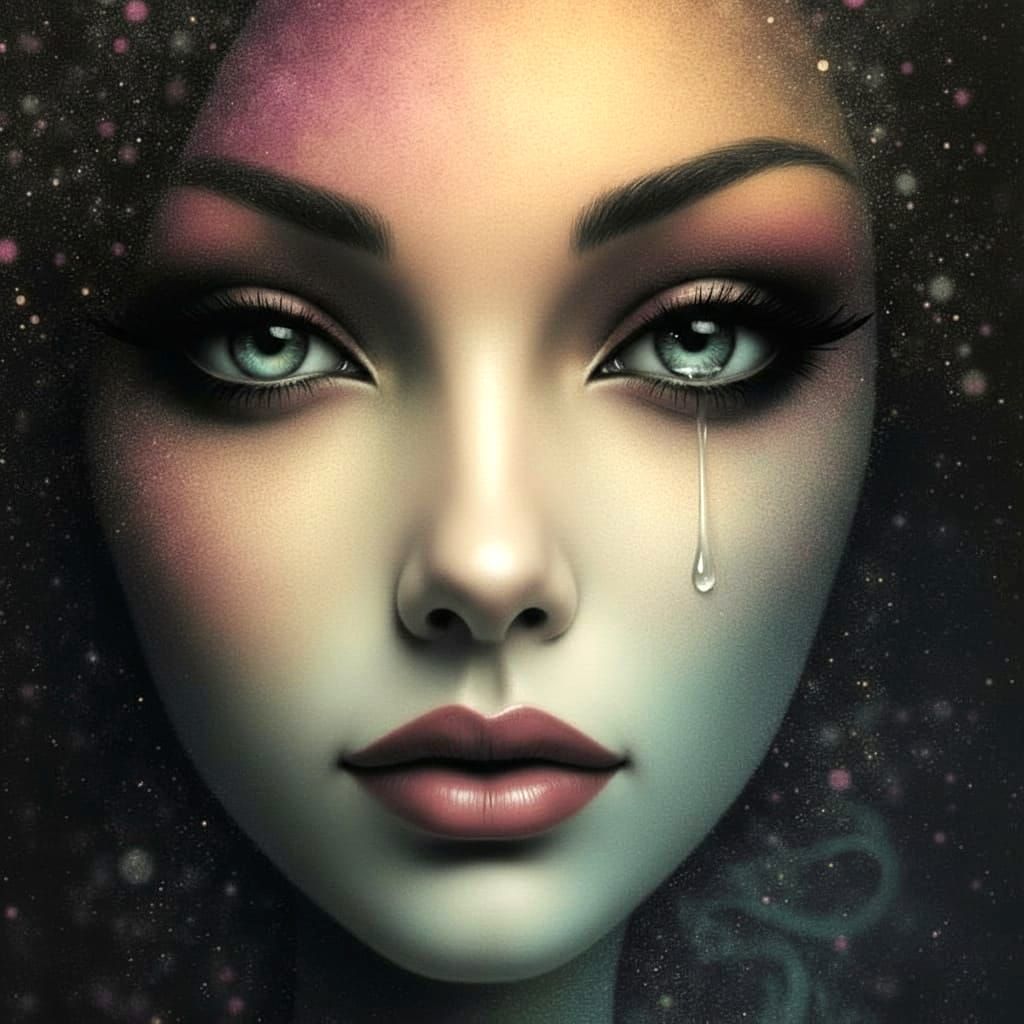 Optical Illusion of a Man's Eye in Magnetic Flux