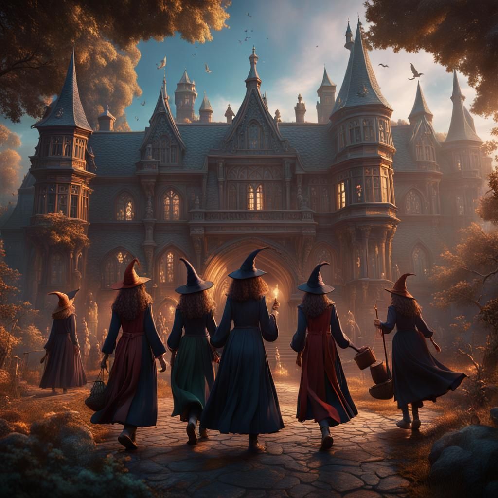 Witches Return to Magic School: Fantasy Concept Art