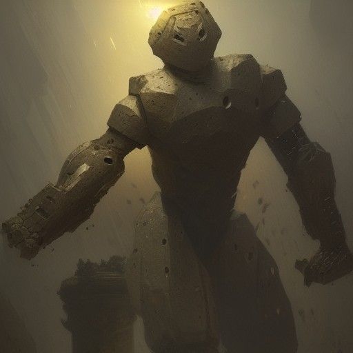 Iron Golem Dark Fantasy Concept Art