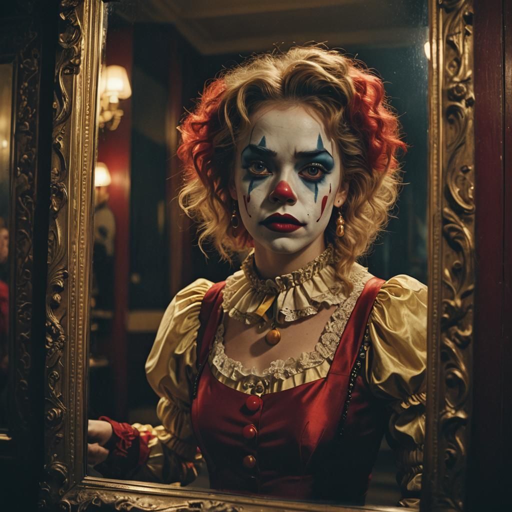 Sydney Sweeney as Clown in Neoclassical Film Noir