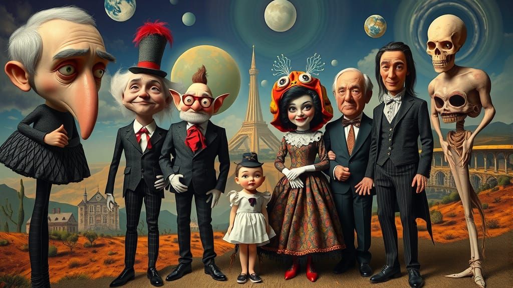 Dysfunctional Family Portrait in a Surreal Dreamscape