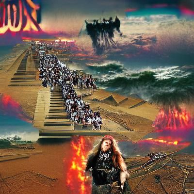 Solitary Figure in Barren Landscape