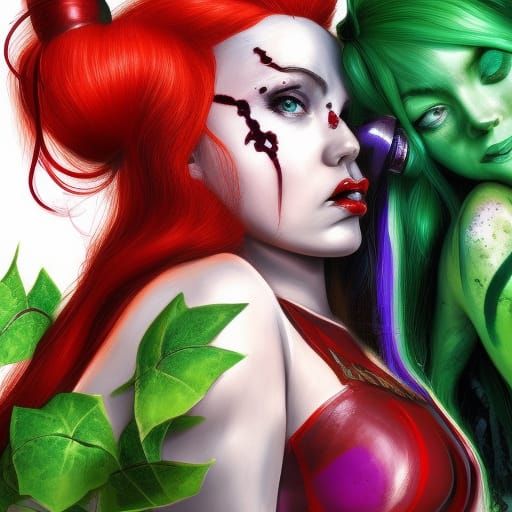 Poison Ivy and Harley Quinn Splash Art