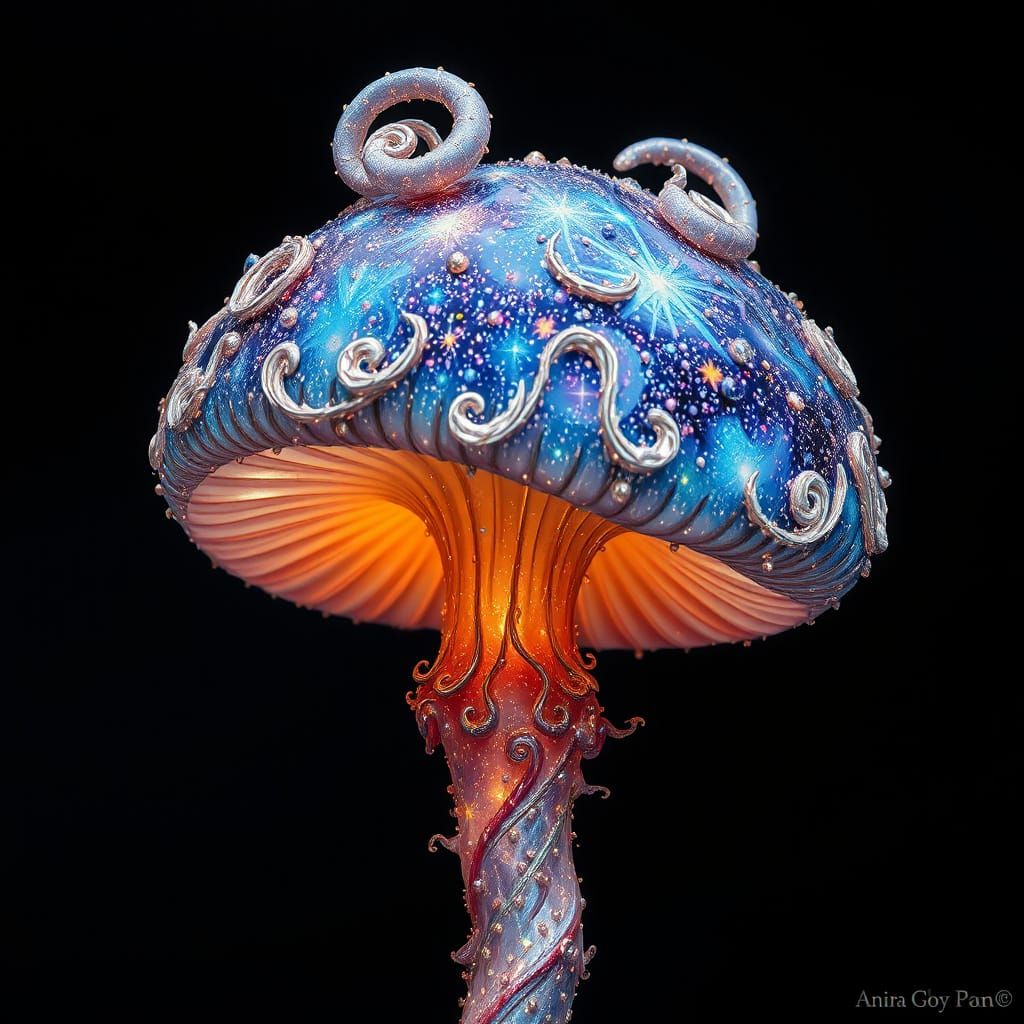 Ethereal Phallus Indusiatus in Cosmic Galaxy Aesthetic