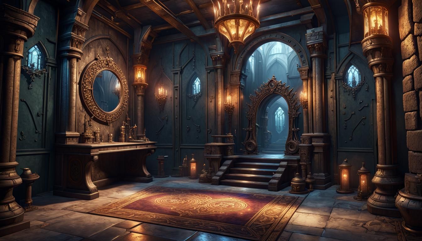 Fantastical Powder Room in Dungeon Tower