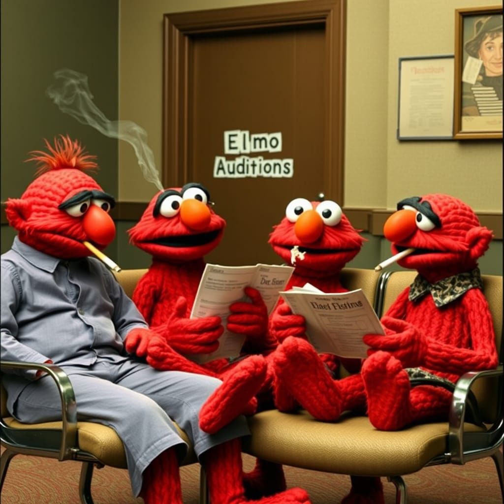 Ugly Muppets Await Elmo Auditions: Absurdist TV