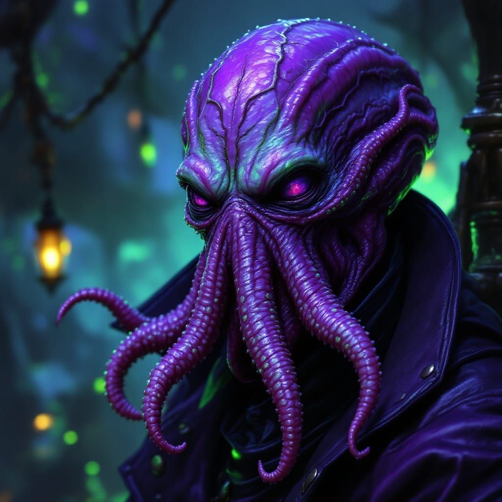 Mind Flayer Warlock in Haunted Ship Aesthetic