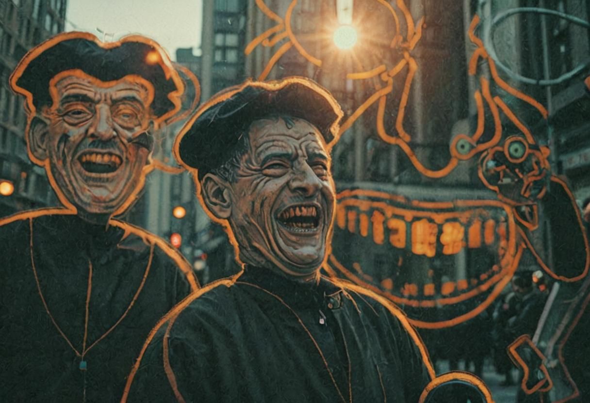 Dramatic Portrait in City, Cinematic Style